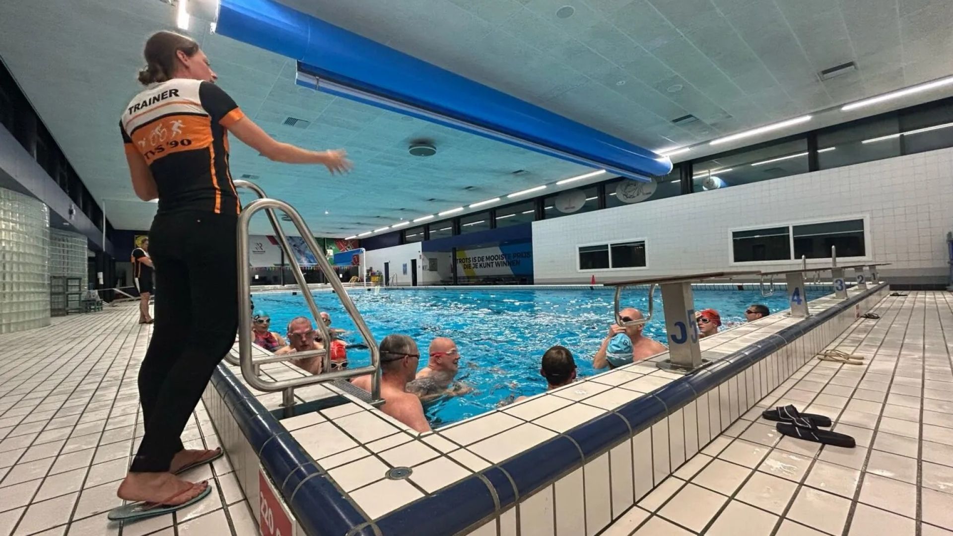 Illustratie bij zwemtraining